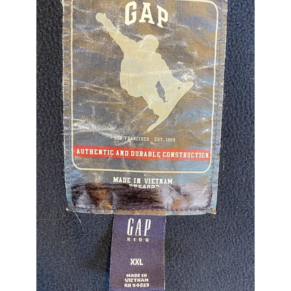GAP Kids Boys XXL Insulated Snow Ski Jacket Red Gray Pockets‎ Logo Youth Winter
